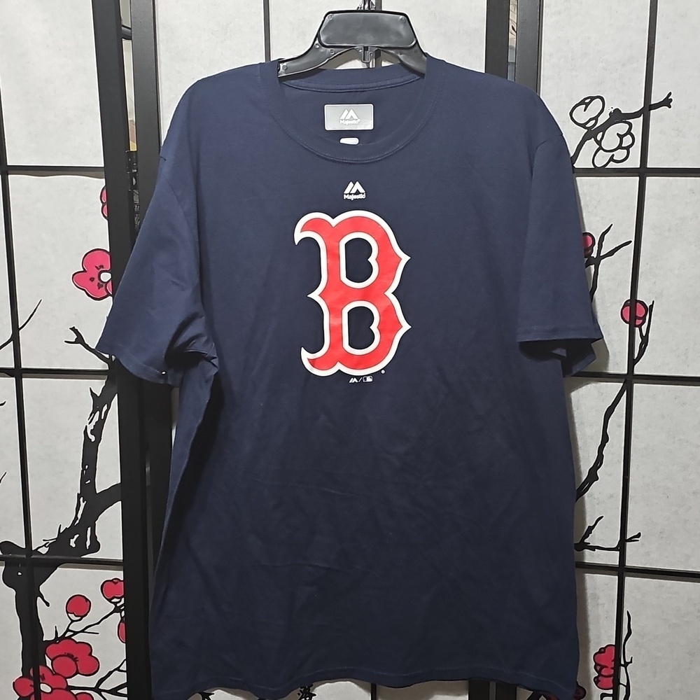 Majestic Navy Blue Boston Red Sox Graphic T-Shirt XL